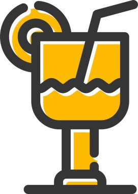 içecek içecek ikonu doldurulmuş - taslak biçiminde