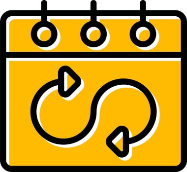 takvim tarih simgesi doldurulmuş dış hat biçimi