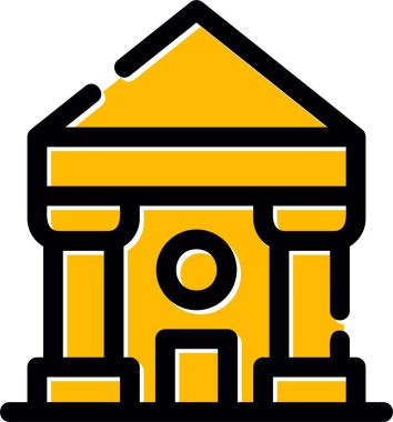 bina binası simgesi - ana hatlar biçiminde