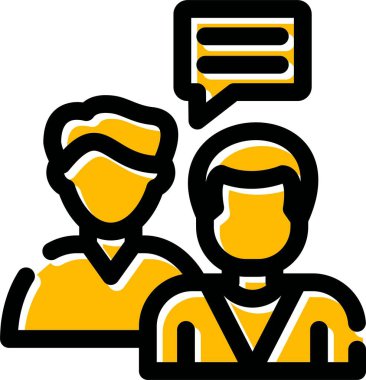 iş adamları tartışma simgesi - özet biçimi