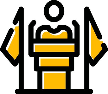 dağıtım paketi kurye simgesi - taslak biçimi