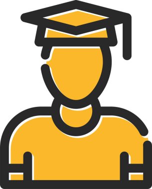 Öğrenci simgesi, vektör çizimi