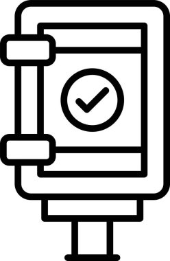 İş yönetimi satırı vektör simgesi