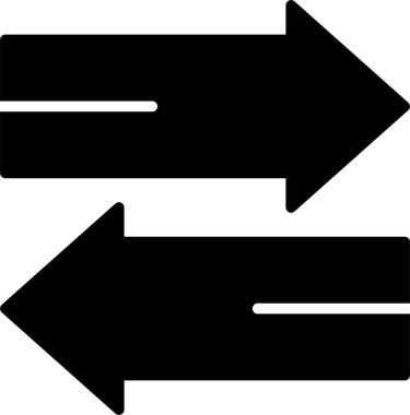 Oklar düz biçimli ok yönü simgesi