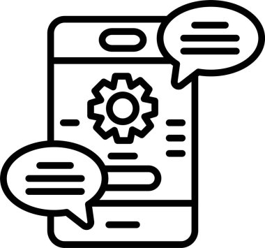 akıllı telefon simgesi vektör illüstrasyonu