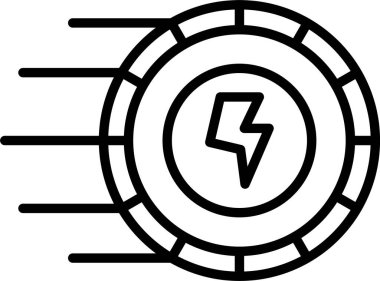 güç enerji simgesi vektör illüstrasyonu