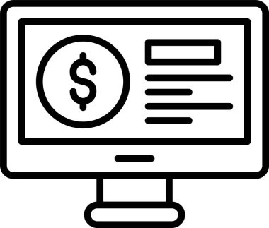 Doları para birimi simgesi, vektör çizim