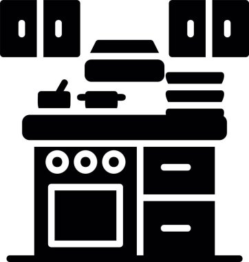 Fırın. Web simgesi basit illüstrasyon