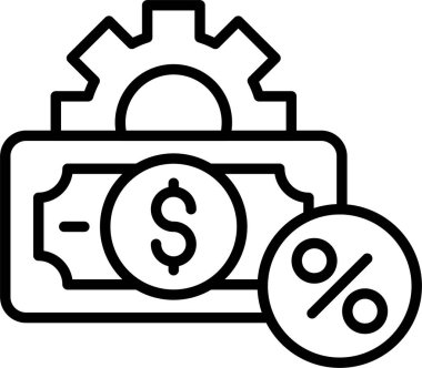 Para için. Web simgesi basit illüstrasyon