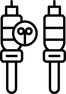 kablo tıkacı simgesi, vektör illüstrasyonu