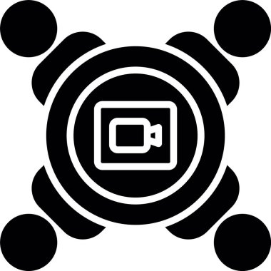 Modern kamera simgesinin vektör illüstrasyonu