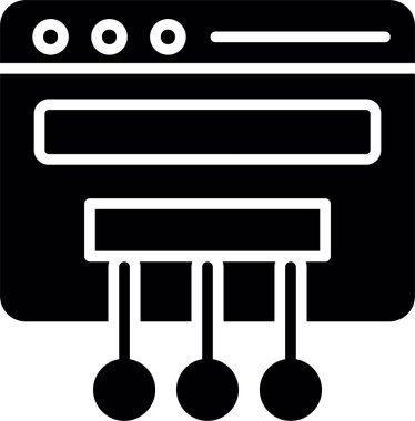 Mutfak. Web simgesi basit illüstrasyon