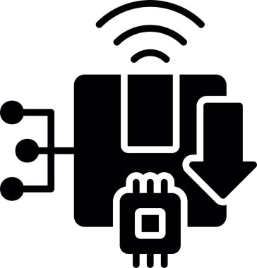 Kablosuz. Web simgesi basit illüstrasyon