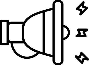 Megafon, Basit Vektör İllüstrasyon Simgesi