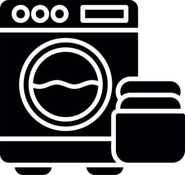 Çamaşır makinesi vektör simgesi