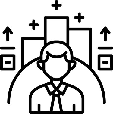 iş yönetimi simgesi, vektör illüstrasyonu