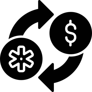 Dolar. Web simgesi basit illüstrasyon