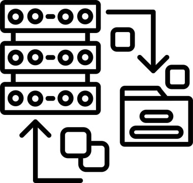 Veri Taşıması, Basit Vektör İllüstrasyon Simgesi