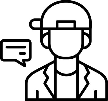 Taslak biçiminde mühendis işçi simgesi