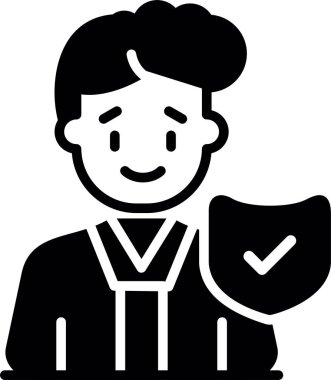 İş adamı simgesi vektör illüstrasyonu