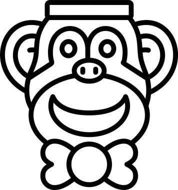 Anahat biçiminde hayvan maymun simgesi