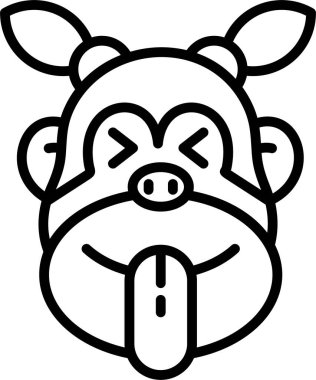 Anahat biçiminde hayvan yüzlü simge