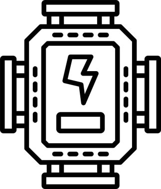 elektrik pil ikonu vektör illüstrasyonu