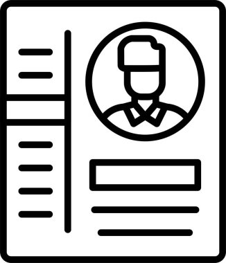 Müfredat Vitae, Basit Vektör İllüstrasyon Simgesi