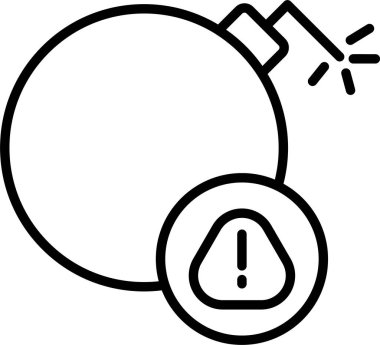 Terörizm, Basit Vektör İllüstrasyon Simgesi