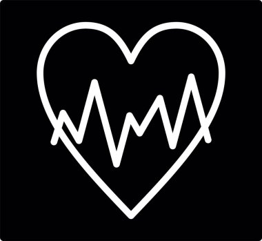 Kalp vektör simgesi. biçim düz daire içine alınmış sembol, siyah renk, yuvarlak açılar, açık arkaplan