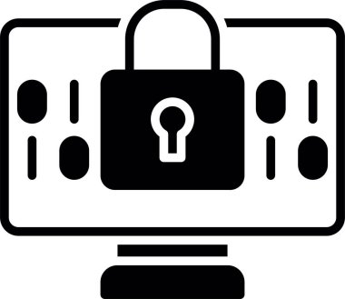 Kilit. Web simgesi basit illüstrasyon