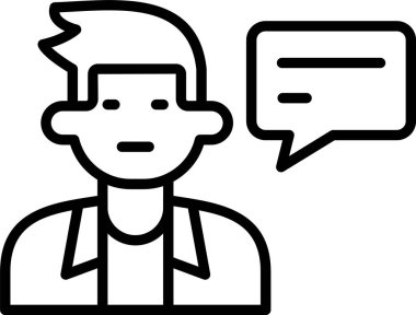 Konuşma, Basit Vektör İllüstrasyon Simgesi