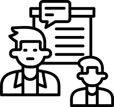 Seminer, Basit Vektör İllüstrasyon Simgesi