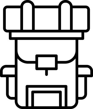 Sırt çantası, Basit Vektör İllüstrasyon Simgesi