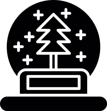 Yılbaşı ağacı simgesinin vektör illüstrasyonu