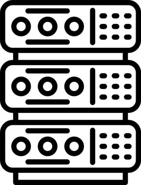 Sunucu, Basit Vektör İllüstrasyon Simgesi