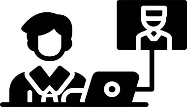 iş yöneticisi iş simgesi ana hatlar biçiminde