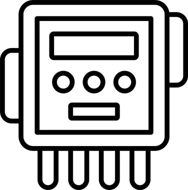 Elektronik. Web simgesi basit illüstrasyon