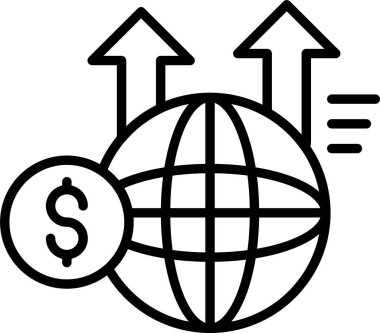 Dolar. Web simgesi basit illüstrasyon