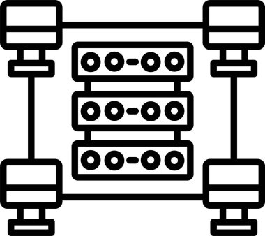 Ağ oluşturma, Basit Vektör İllüstrasyon Simgesi