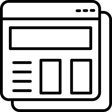 Web Sitesi, Basit Vektör İllüstrasyon Simgesi