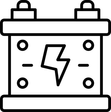 pil şarjı simgesi ana hat biçiminde