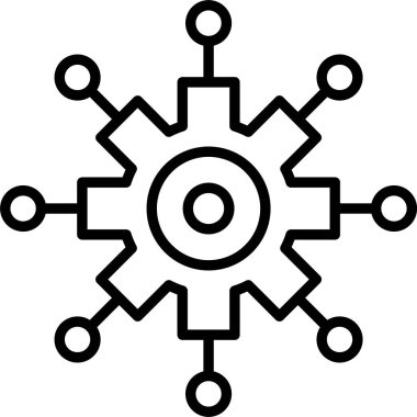 dişli simgesi vektör illüstrasyonu