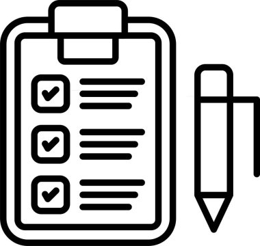 Taslak biçiminde pano simgesi kontrol listesi