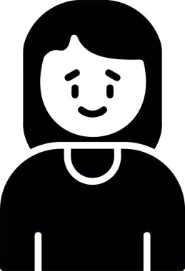 avatar kız simgesi katı stil