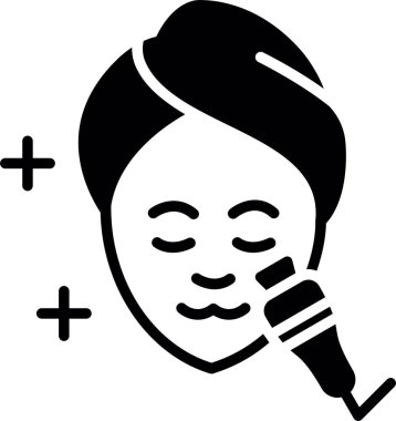 Fırçalı bir kadının vektör çizimi