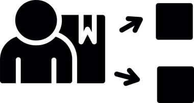 Bilgisayarı olan bir adamın vektör çizimi