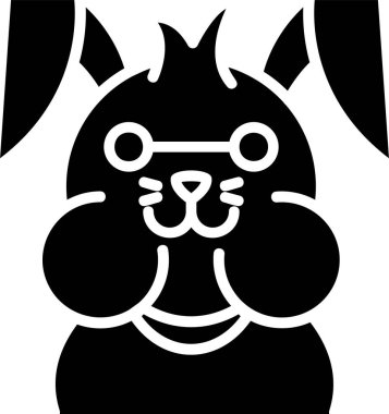 Hayvan köpek memeli simgesi katı biçimde