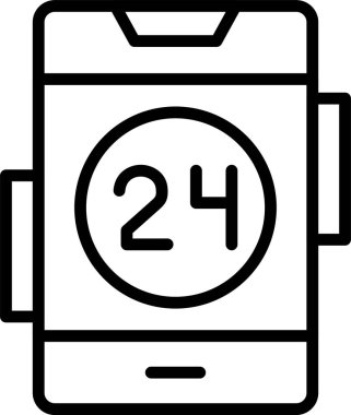 24 saat servis simgesi