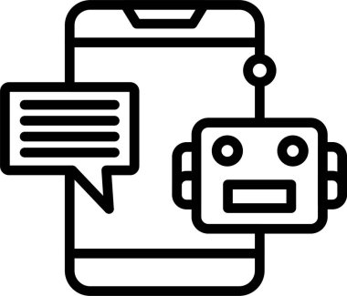 Chatbot 'un Basit Vektör Simgesi